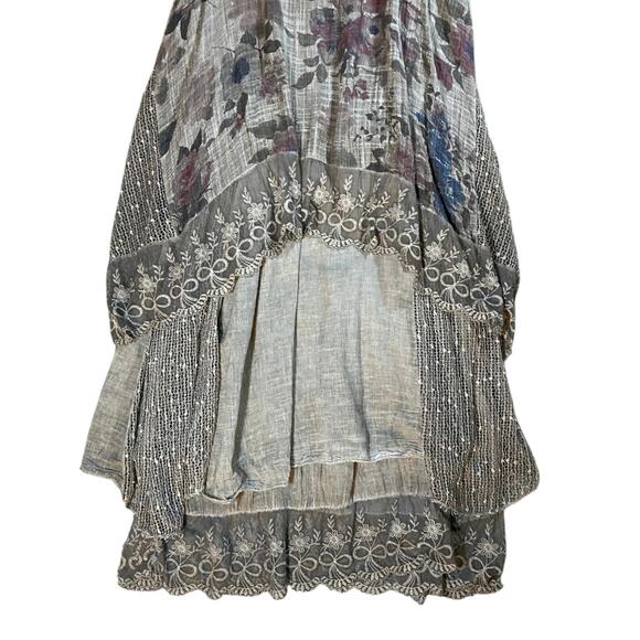 Italian Floral Lace Maxi Duster Dress - M - Picture 2 of 4